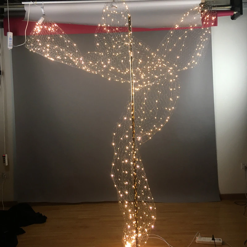E2 Wedding Net LED String Lights 1x5/10m Roll Festival Party Hotel Ceiling Fairy Light Decorat DIY Meshes Starry Sky Rice Lamp