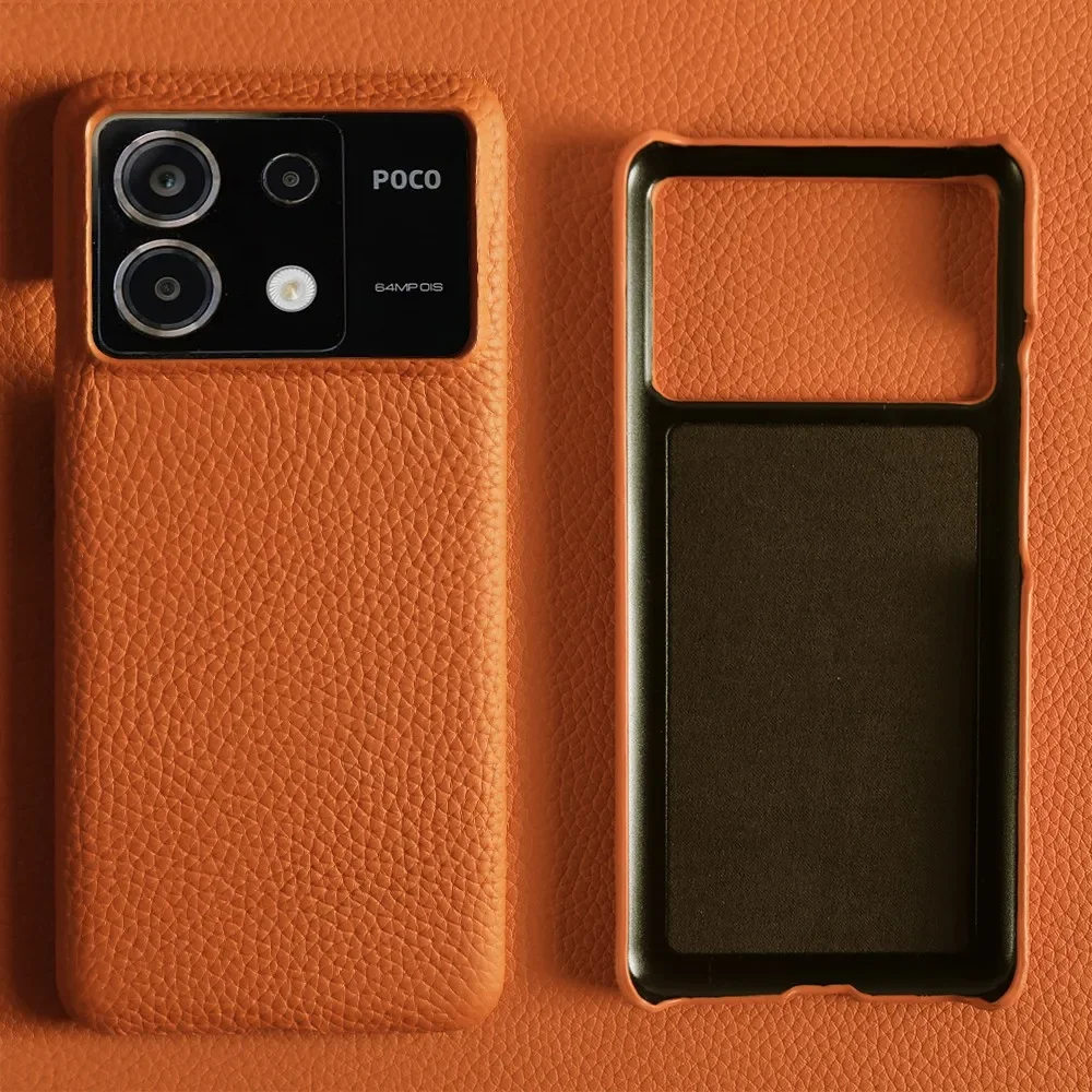 Premium Genuine Leather Business Case - Shockproof Back Cover