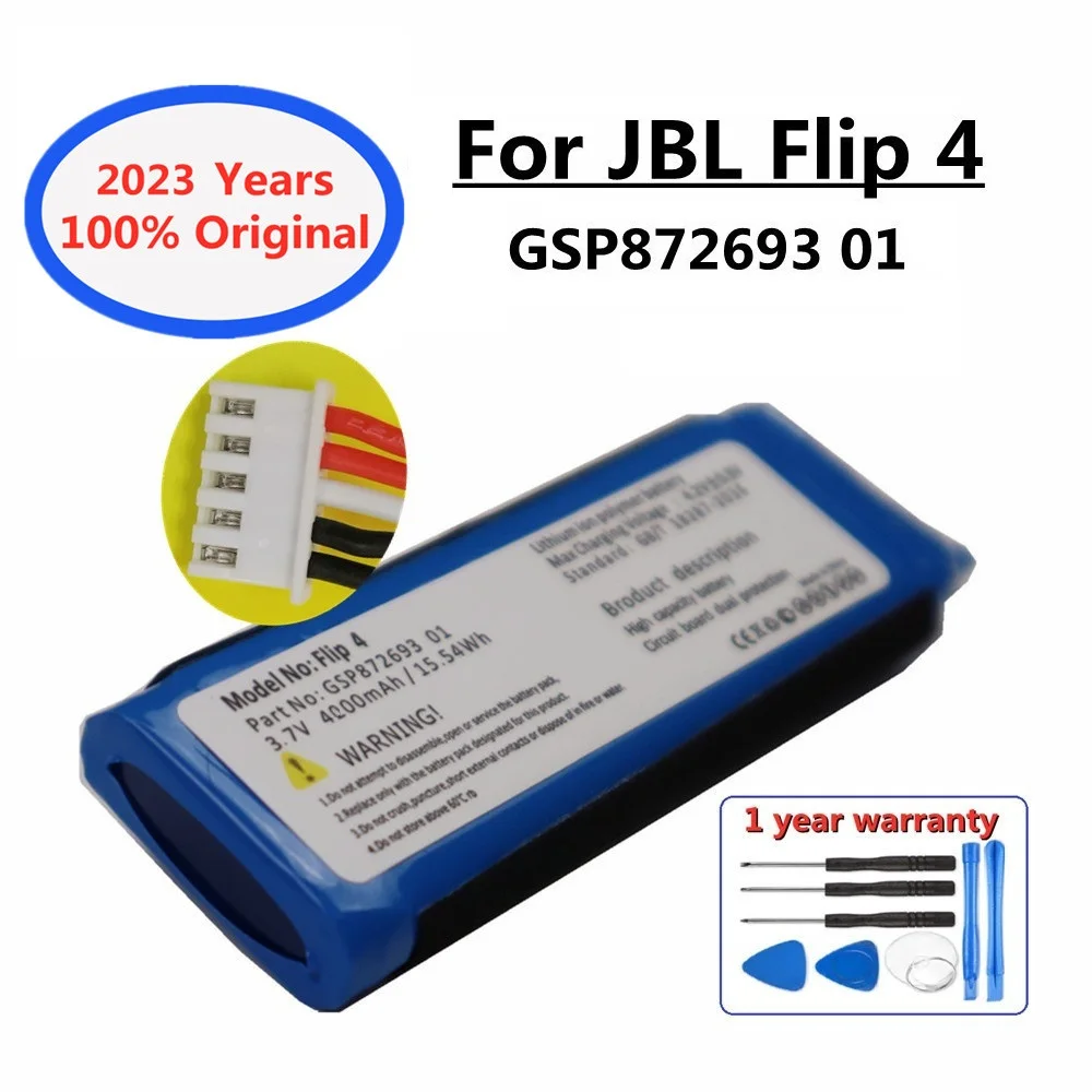 

2023 Years 100% Original Speaker Battery For JBL Flip 4 Flip4 GSP872693 01 4000mah Special Edition Batteries Bateria + Tools