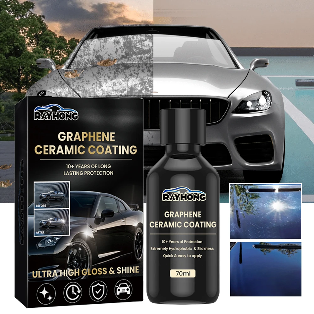 1-5x Nano Ceramic Coating Graphene Advanced Technology Super Hydrophobic Maintenance Liquid UV Glow Hydrophobic Paint Protection