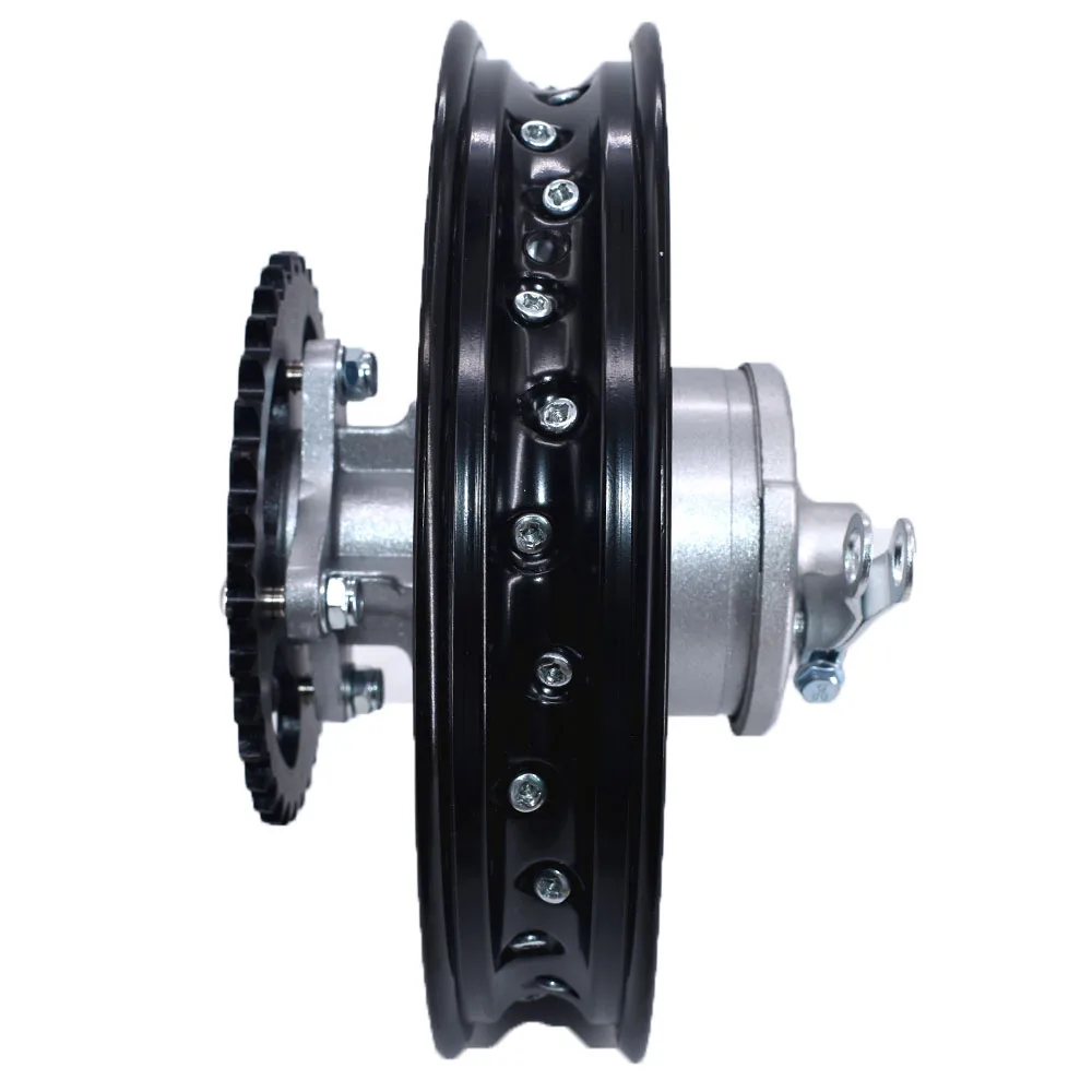 1.40-10" inch Aluminum Alloy Circle Drum Brake Hub 12mm Rear Wheel Axle with sprocket For Small Kid's Dirt Pit Bike Motorcycle - Image 5