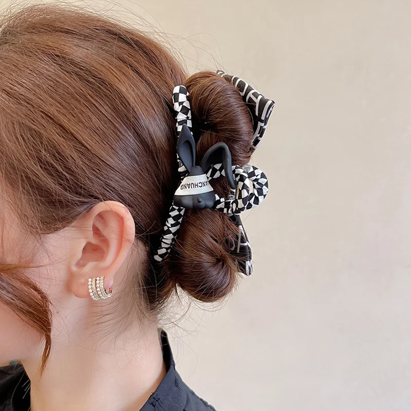 

Складной зажим для волос с бантом кролика для женщин индивидуальные заколки для волос с бантом для девочек модный элегантный головной убор акриловые аксессуары для волос