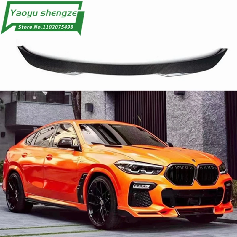 

Carbon Fiber Rear Trunk Spoiler for BMW 2020+ X6 G06 & F96 (X6M), OEM Fitment, High Gloss Finish