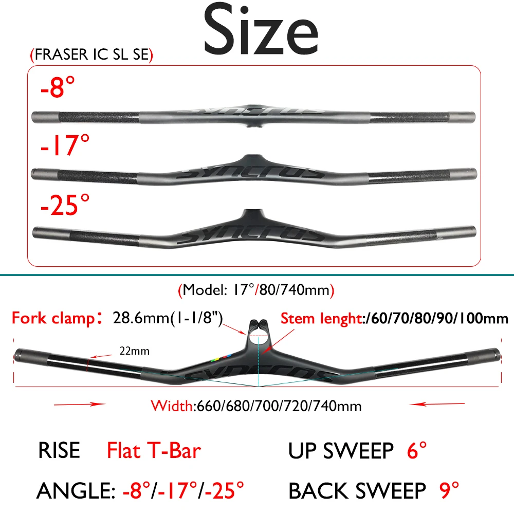 Syncros personnalisé mat en Fiber de carbone VTT intégré vtt