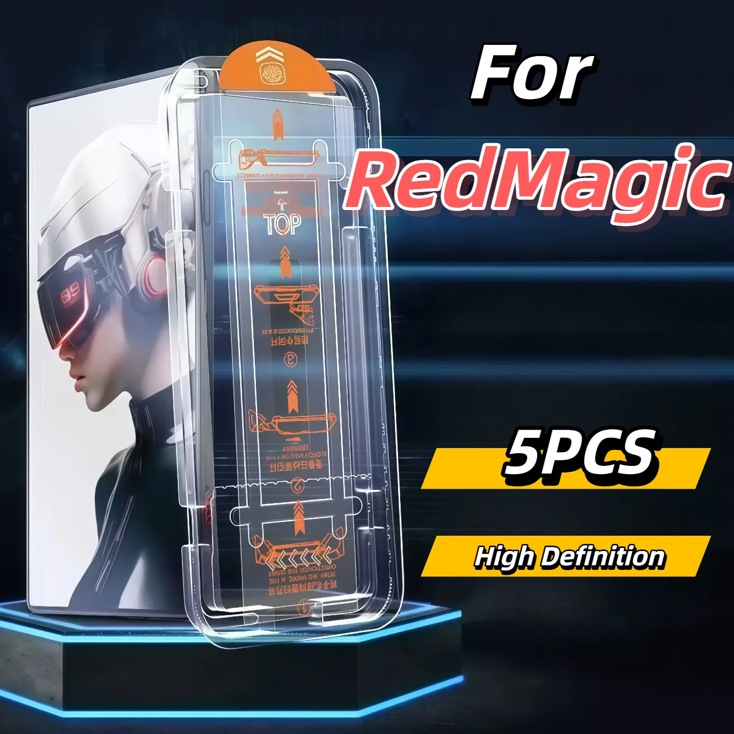 5-Pack 9H Tempered Glass Screen Protector - Full Coverage Edge to Edge