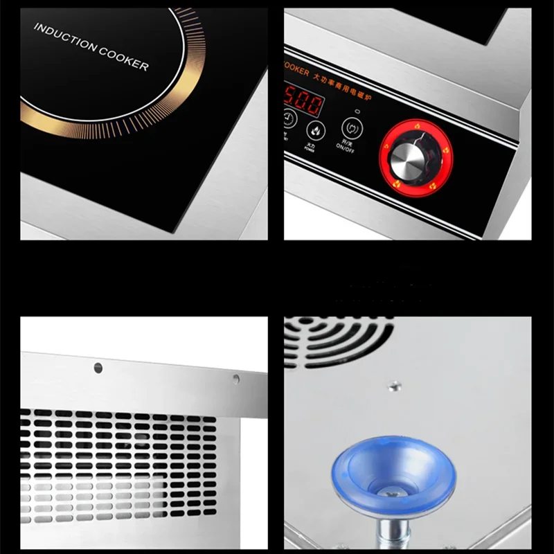 Induction Cooker 5000w Commercial Single Induction Hob Electric Cooker Canteen Restaurant Electric Stove for Cooking High Power