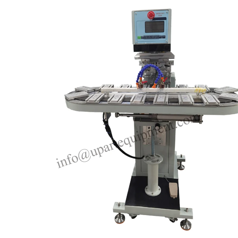 

Closed Inkcup Automatic 2 Color Turntable Tampografia Machine
