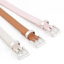 

2020 new women's thin belt fashion trendy young students decorative jeans with versatile needle buckle belt women