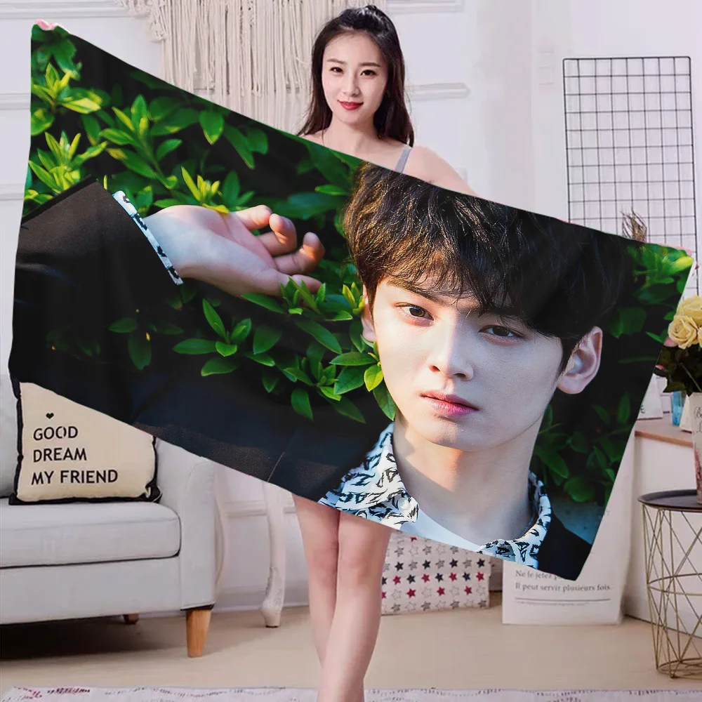 Korea Actor Cha Eun Woo Towel Thickened Absorbent Bath Towel Soft Face Towel for Home 3