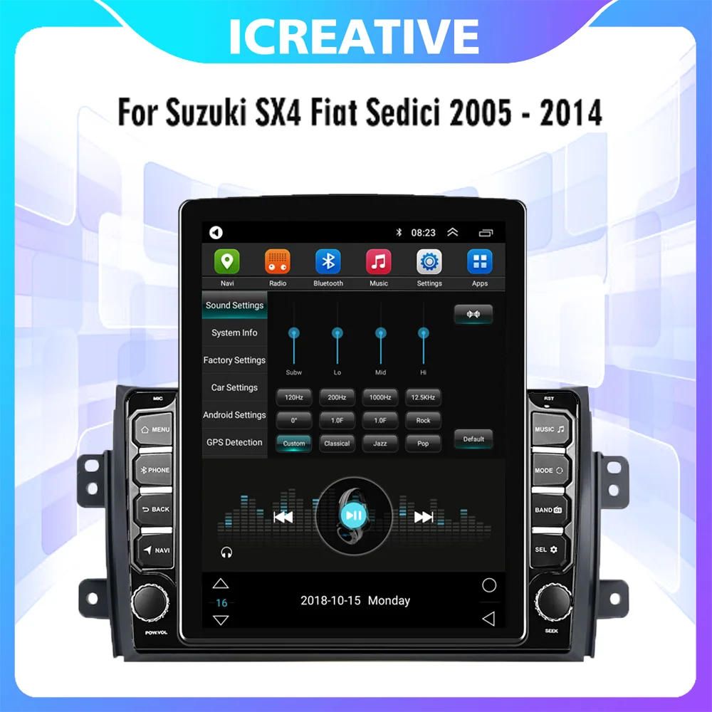 For Fiat Sedici 2005 - 2014 2 Din 9.7&quot Tesla Screen Car Multimedia Player 4G Carplay Suzuki SX4 2006-2013 GPS Android | Автомобили и