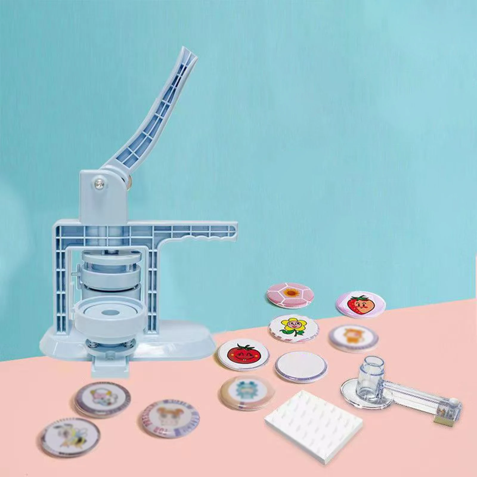 Button Maker Machine Pin Maker Press Machine Portable Crafts Pin Easy to Use DIY Button Press ﻿