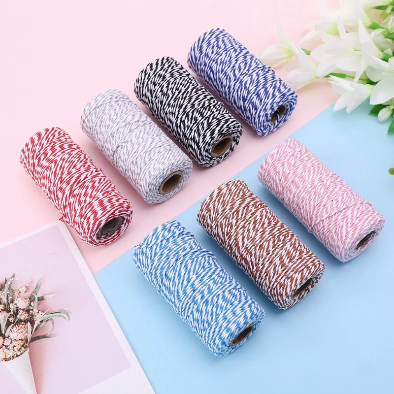 DIY 공예 선물 웨딩 크리스마스 포장용 2mm 새 코튼 베이커 로프 코드