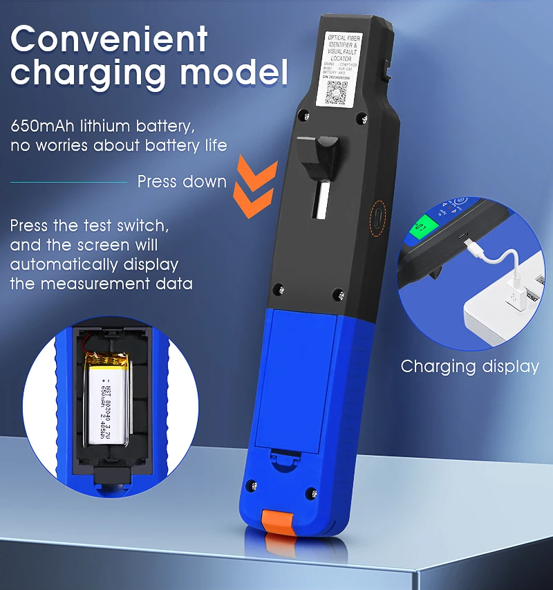 Rechargeable AUA-C40 Fiber Optic Identifier Live Fiber Optical Identifier with B