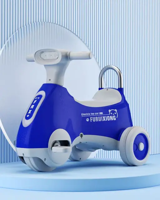 Children's Electric Motorcycle 1-6 Years Old Male And Female Baby Tricycle Pedal Battery Car With Light Music Toy Car 5