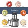 800W 3L Meat Grinder Stainless Steel Blender Mixer Machine Kitchen Food Processors Chopper Meat Mincer 220V 다지기 분쇄기 3