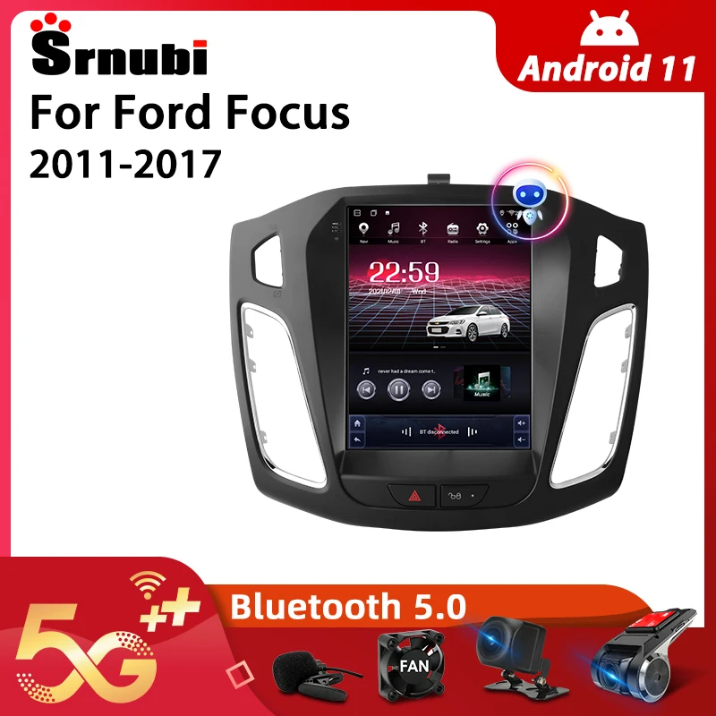 Srnubi Android 11 автомобильное радио для Ford Focus 2011-2017 мультимедийный видеоплеер 2Din 4G