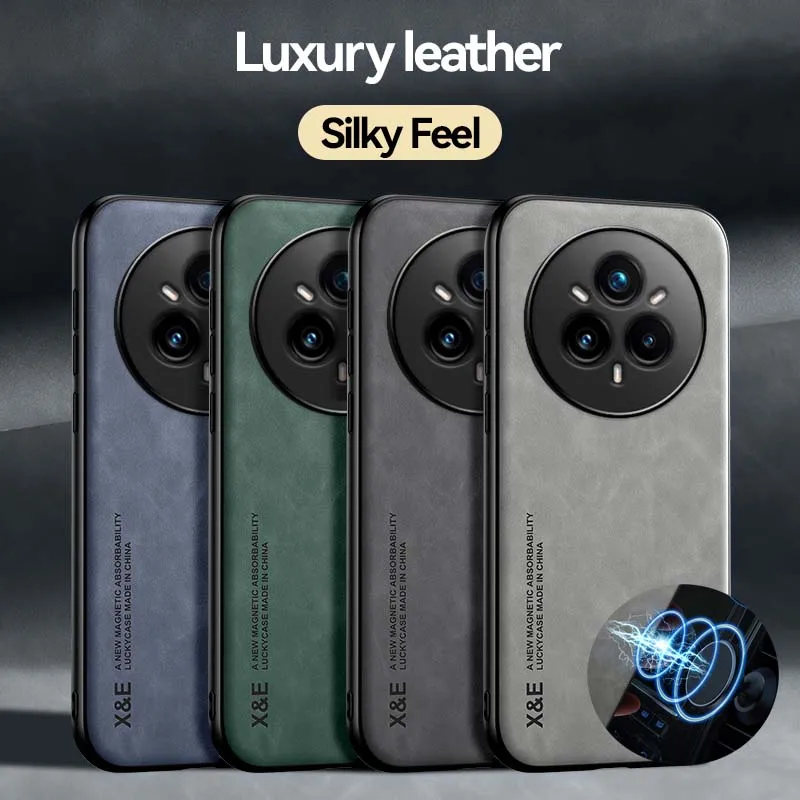 Leather Phone Case with Metal Plate