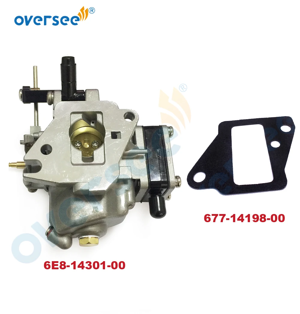 6E8-14301-00 Carburetor For Yamaha Outboard Motor 9.9HP 15HP 2T 15D Model 684-14301 fishing boat outboard motor engine 2 stroke 8hp 9 9hp 15hp 20hp 25hp 30hp 40hp enduro model