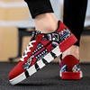 High quality Red Vulcanized Shoes For Men Unisex Casual Sneakers 46 Size Fashion Graffiti Flat Sneakers Men Skateboard Shoes 4