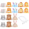 16pcs Animal Headband Hats Jungle Animal Theme Birthday Party Hats For Kids Party Decoration Accessories 1