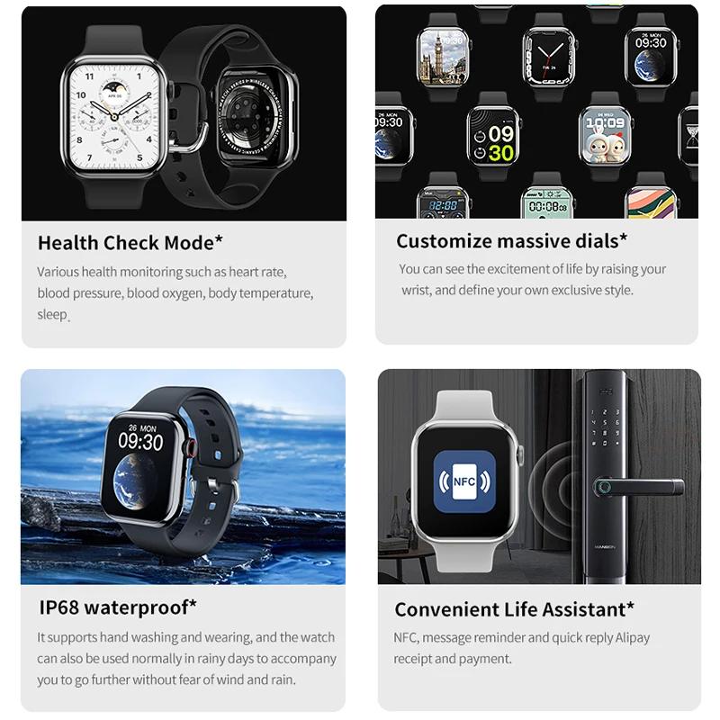 2025 New Watch Series 9 For Apple GPS Track Smart Watch Men Woman Body Temperature Bluetooth Call Waterproof Sports Smart Watch 3