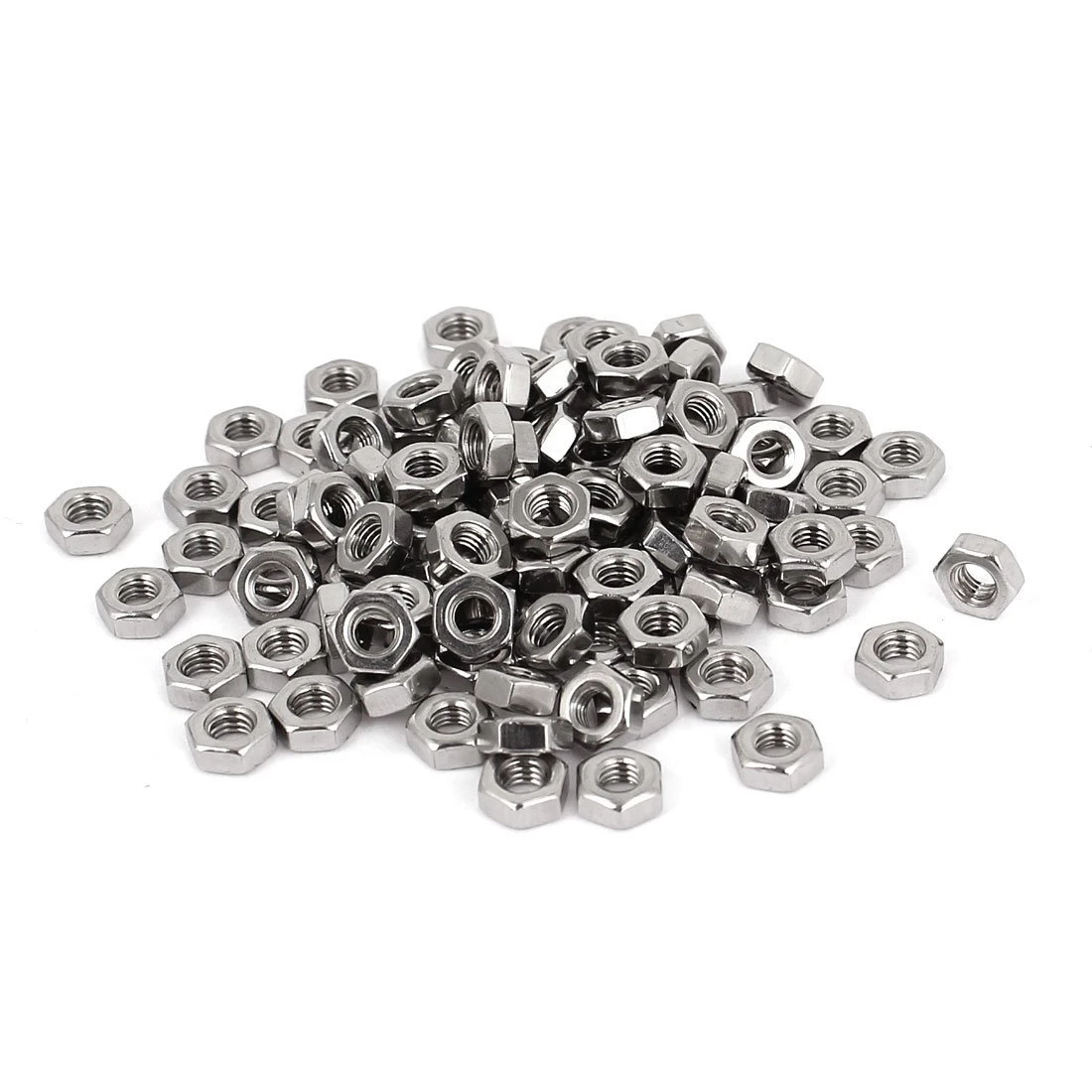 

Metric M3 Hex Nuts 304 Stainless Steel Fastener DIN934 100pcs for Bolt