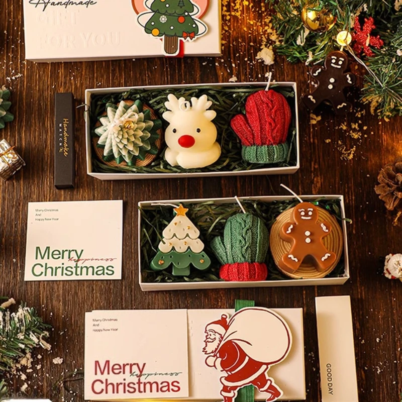 Soybean Wax Christmas Scented Candle Gift Set