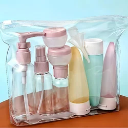 Leak - Proof Travel - Size Toiletries Bottle Set - Squeezable, Refillable & Labeled Containers (1 set)