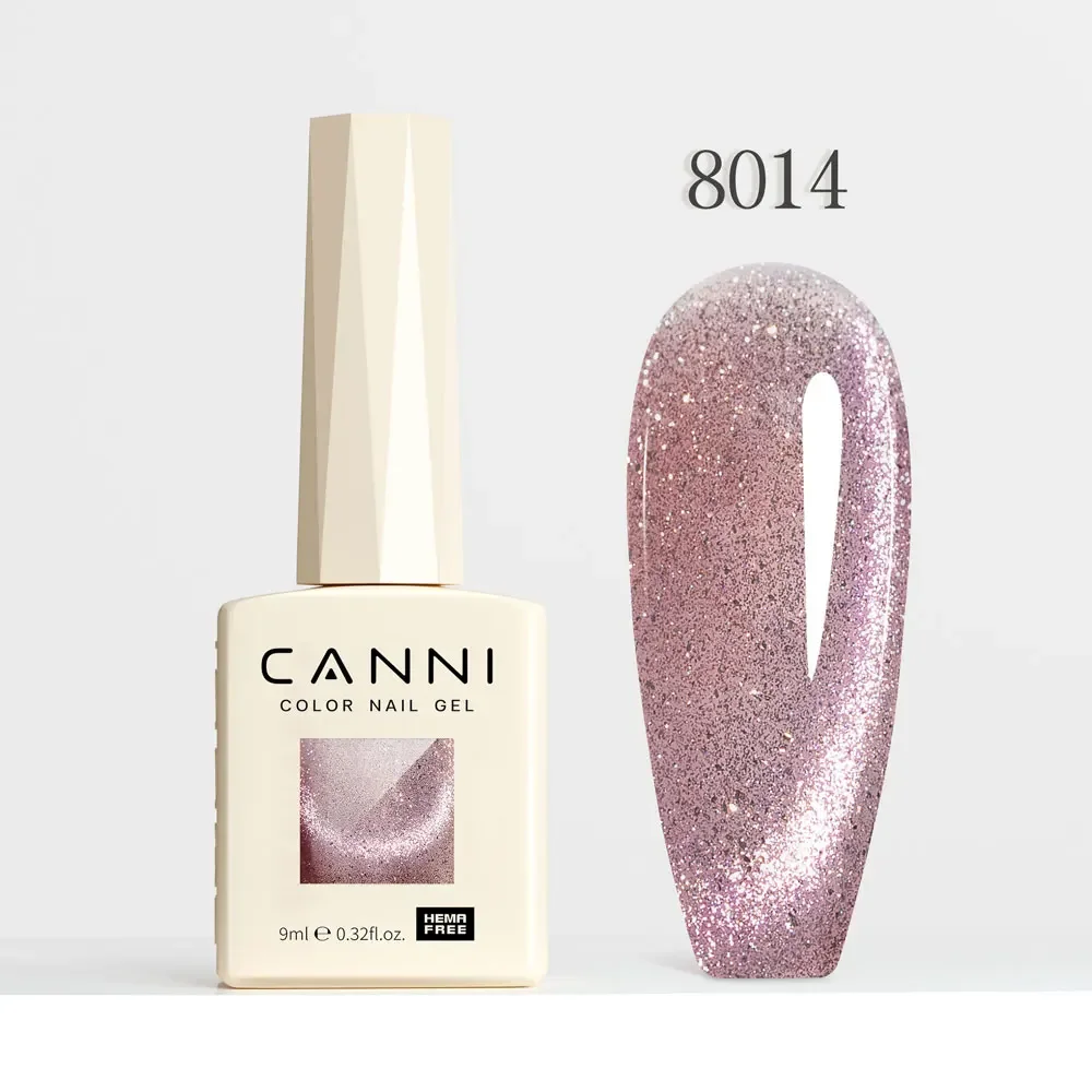 CANNI HEMA Free Black Glitter Diamond Sparkle Gel Polish - Long-Lasting Glossy Finish