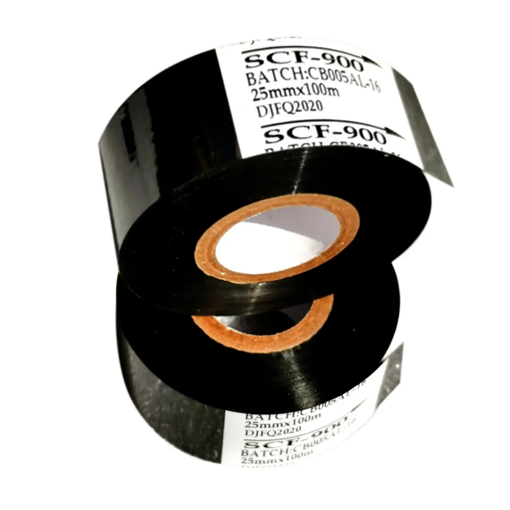 열 전달 잉크 리본 SCF-900, 날짜 생산 배치 번호 포장 마킹 기계, HP241, 241S.TJ-08, 25mm x 100m, 1 개