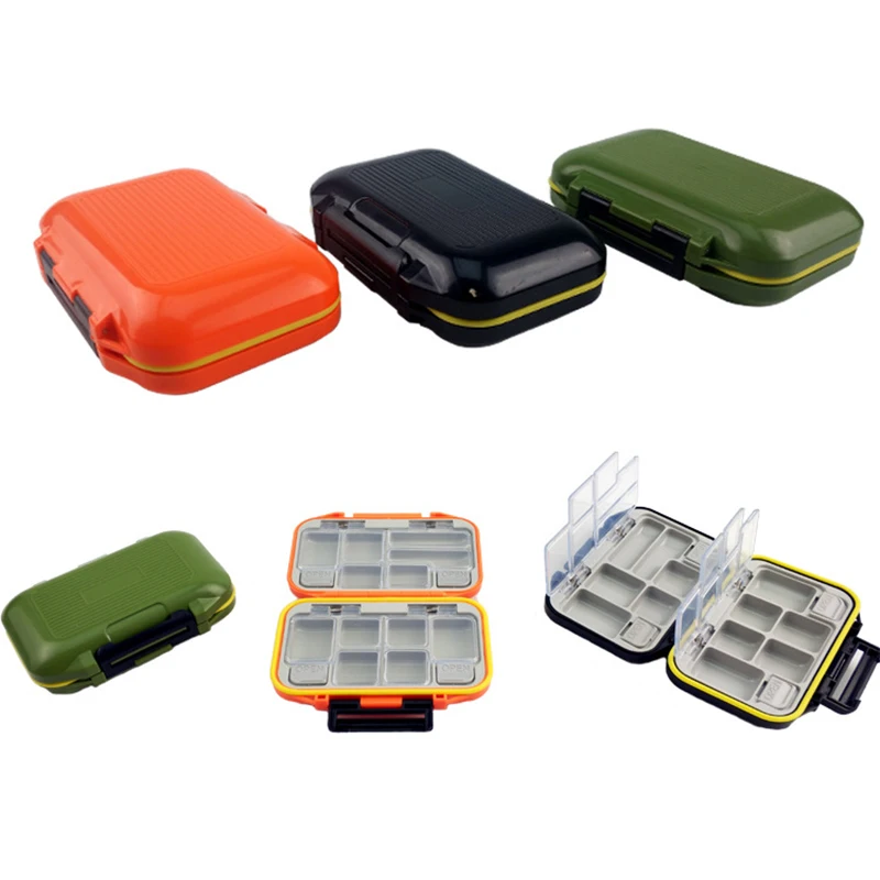 

Portable Fishing Tackle Box 12 Compartment Mini Storage Case Lure Hook Bait Tool Custody Gear Accessories