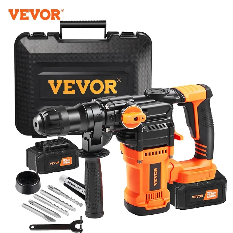 

VEVOR Rotary Hammer Drill 20V Max Drilling 26mm 3 Modes SDS-Plus Concrete Chipping Cordless Breaker Perforator