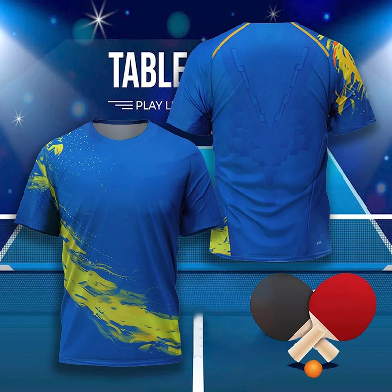 Short Sleeve T Shirt Badminton Uniforms Men Women Table Tennis Badminton Training Clothing Sportswear T-shirt Quick Dry Gym Tops O-Neck Short Sleeve Club
