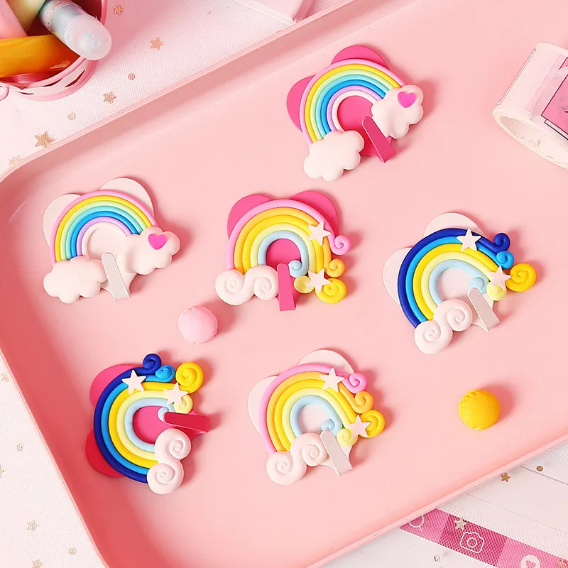 6pcs Nordic Rainbow Hanging Hook Adhesive Key Holder Wall Mount Sticky Hanger for Clothes Towel Home Decoration Accessories 4