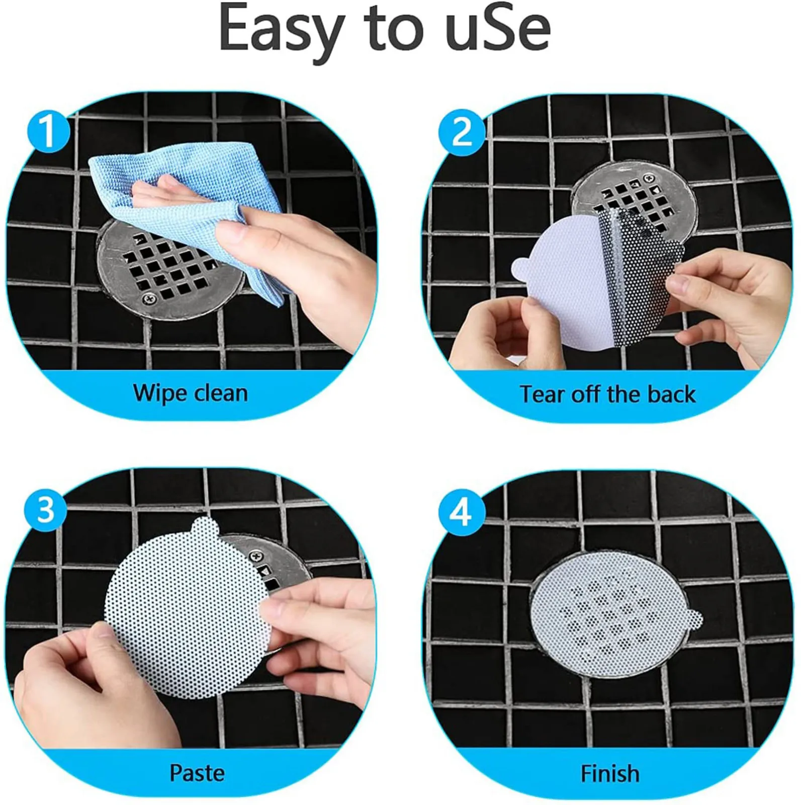 Round Disposable Shower Drains Protector-25 Hair Catcher Mesh Stickers-  Bathroom- Bathing Shower- Hair Stoppers Catchers- Home Clean Tool- 3.5 mm  Faster Water Drain Hole - Yahoo Shopping