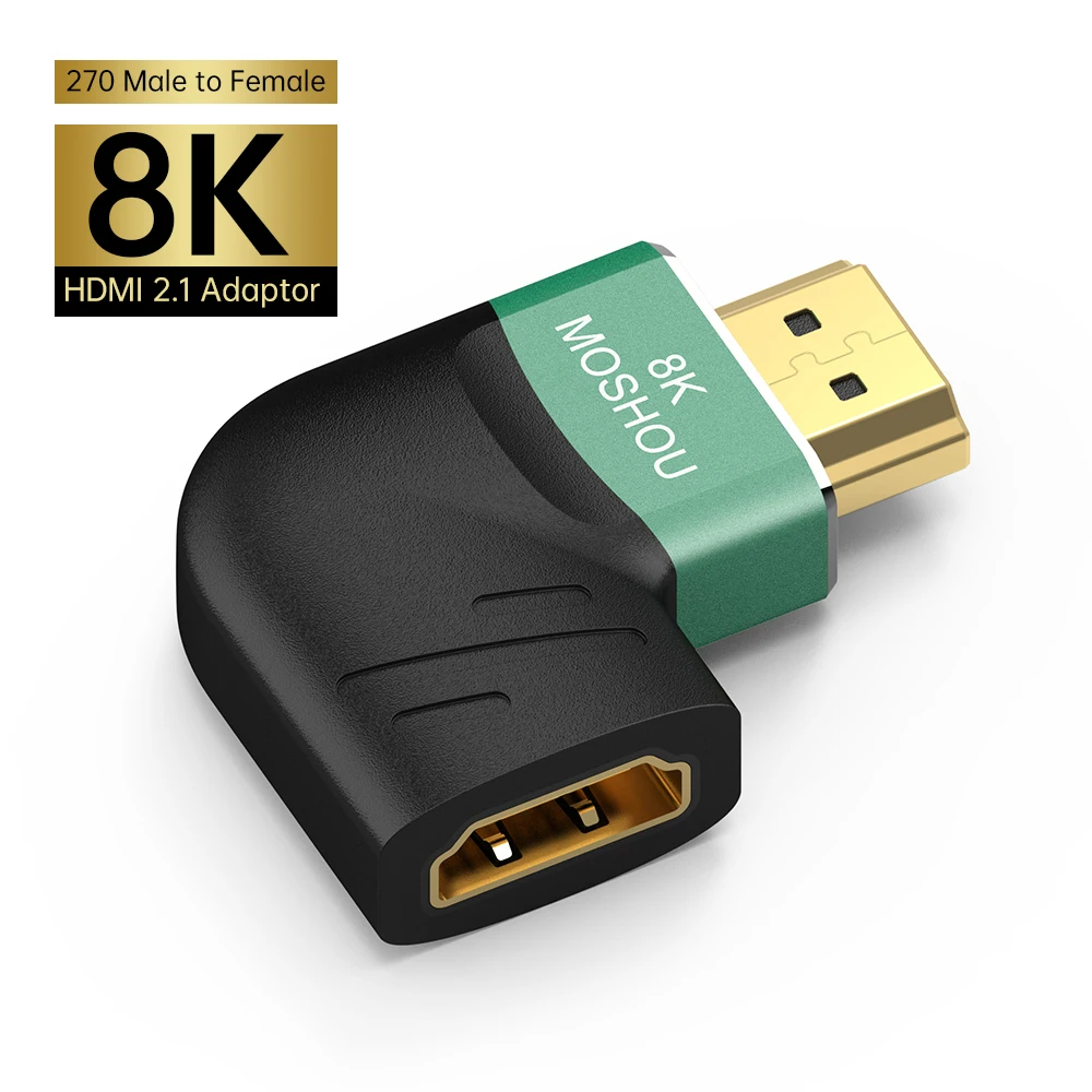 MOSHOU 8K HDMI Connector Adapter Mini HDMI Micro HDMI 270 90