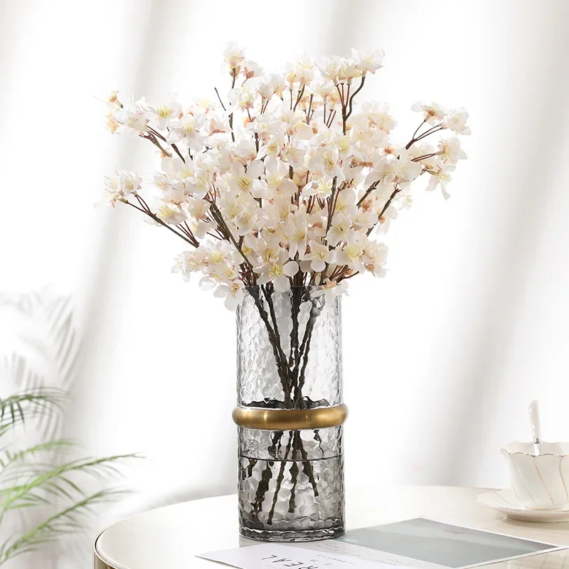 4 Stck Knstliche Kirschblten Zweige 105 Cm  Rosa Kunstblumen Fr  Bodenvase & Frhlingsdeko