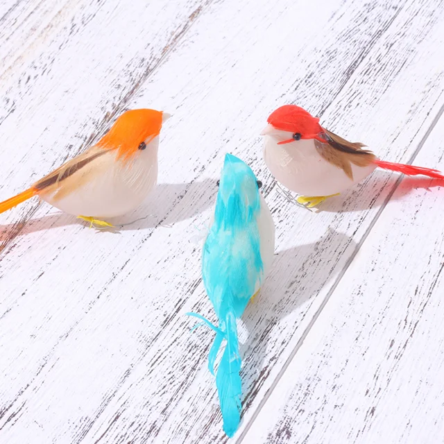 24Dics Színes Mini Mesterséges Hab Valódi Toll Madarak Szimulációs Barkács Kézműves Díszek Otthoni Kerti - Image 6