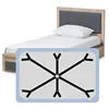 12 Clips Elastic Bed Sheet Clips, Sheet Fasteners for Slip-Resistant Bedding, Sofa Covers and Blankets, Household Tools 3