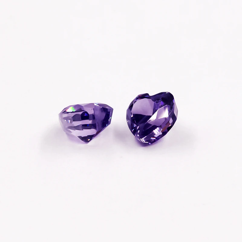 

JINGANGZUO 6x6mm 13#Violet Heart Crushed Ice Cut CZ Stone 5A Loose Cubic Zirconia Synthetic Gemstone For Jewelry Making