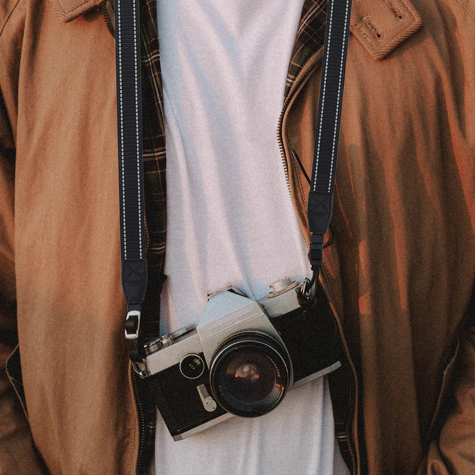범용 카메라 숄더 스트랩 조절 가능 인체공학적 경량 휴대용 DSLR 미러리스 호환 사진작가 야외용