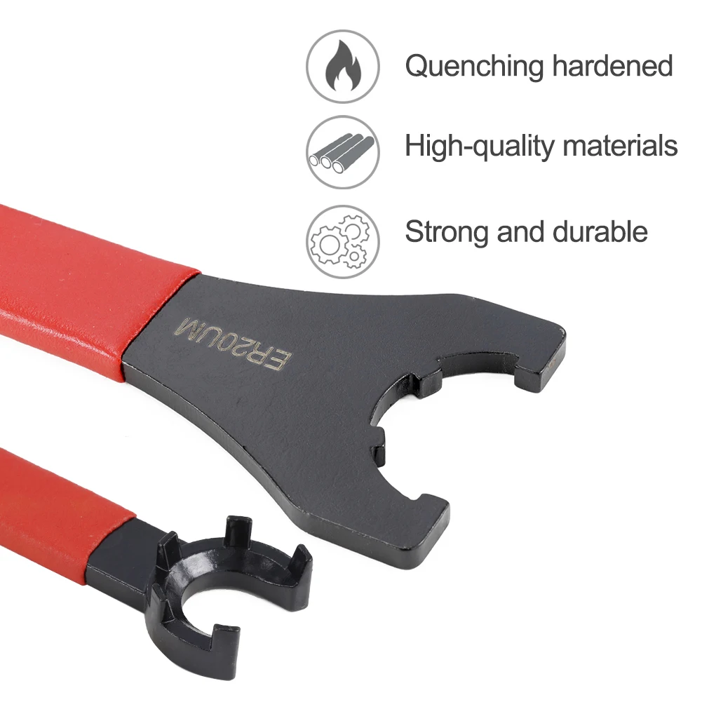 XCAN Tool Holder Wrench M Type UM Type ER Collet Chuck Nut Wrench 1pc ER11/ER16/ER20/ER25/ER32/ER40 CNC Milling Tool ER Spanner
