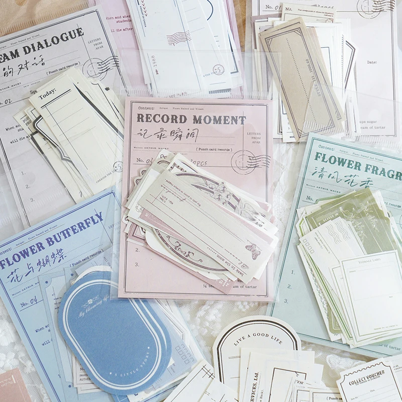 Journal GO 30pcs/lot Embrace The Summer Vintage Simple Border Memo Pad Material Paper Creative DIY Journal Collage Stationery 2
