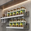 New Kitchen Seasoning Shelf Wall-mounted Free Punching Space Aluminum Knife Holder Chopsticks Storage Condiment Kitchen Shelf 45 3