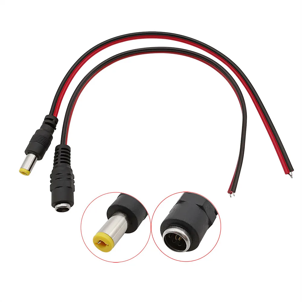 CCTV Lens 2 Cavi Prolunga DC 5.5x2.1 Mm Maschio A Femmina - Angolo Retto, Lunghezza 15 Cm, Per Alimentatori Prolunga Alimentatore Maschio Femmina - Foto 6