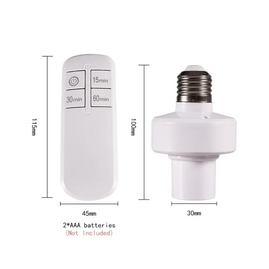 Wireless Remote Control Smart Timer Switch E27 Lamp Holder 110V 220V House Multi Light Switch Baby Room Bedroom