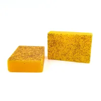 RDQCTQ 1 pièces savon en barre naturelle au curcuma pour hommes, savon à l'acide kojique au citron, savon de douche et pour le visage-pas de produits chimiques difficiles 100g 3