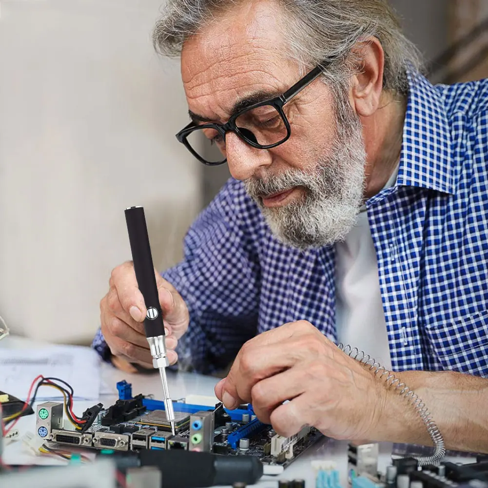 Electric Soldering Iron Pen 350/650/1100mAh Battery Welding Tool Kit 510 Thread Heat Tips Electronic Welding Repair Tools