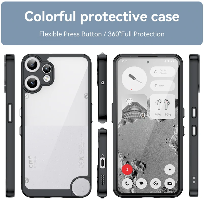 Enhanced Clear Silicone TPU Shockproof Phone Case with Air Cushion Protection