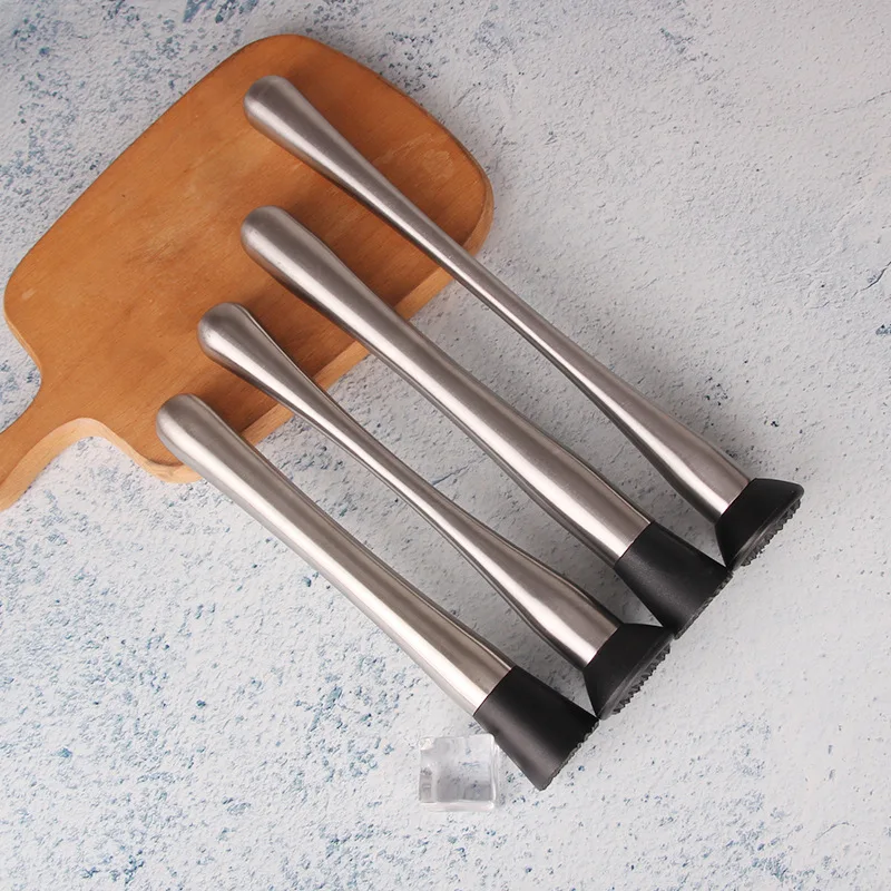 Stainless Steel Cocktail Muddler Wine Mixing Stick Bar Cocktail Shaker Mojito Mint Muddler Ice Crusher Hammer Bartenders Barware